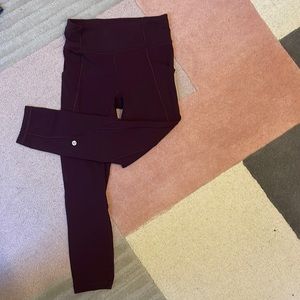 Maroon lululemon leggings